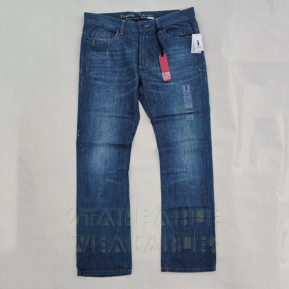 iJeans By Buffalo Ethan Super Slim 34x32 David Bitton Distressed Denim Jeans NWT